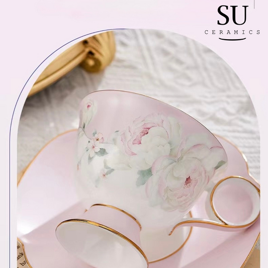 Blush Peony Bloom Tea Set