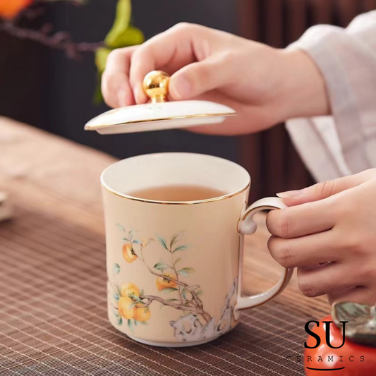 Apricot Persimmon Bloom Mug