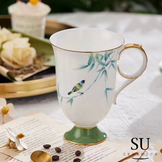 Jade Bamboo Garden Tea Mug